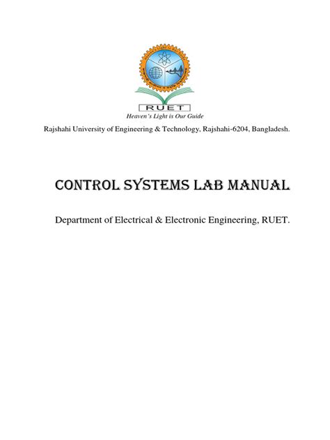 control systems lab manual for eee PDF