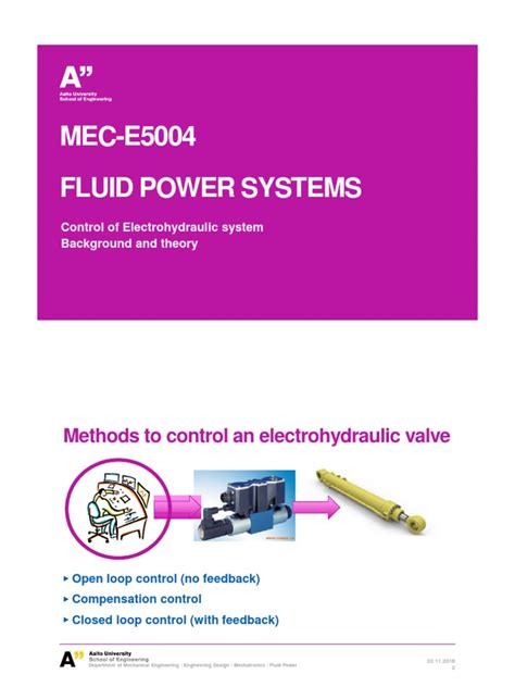 controlling electrohydraulic systems fluid power and control pdf Kindle Editon