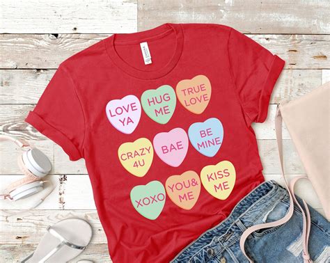 conversation heart shirt