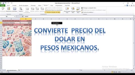 conversion de dolares a pesos