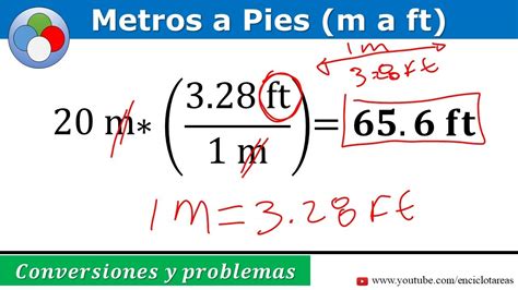 conversiones metros a pies