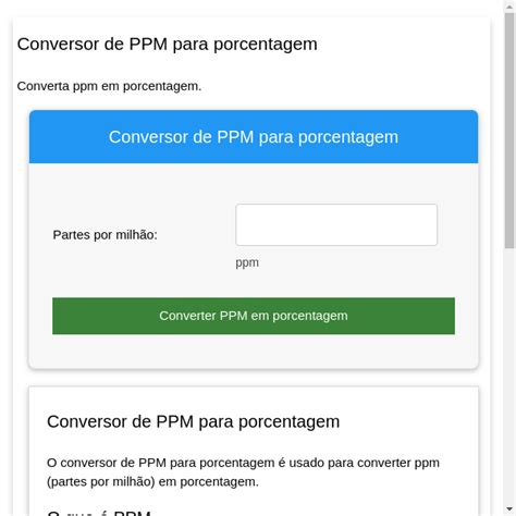 conversor ppm