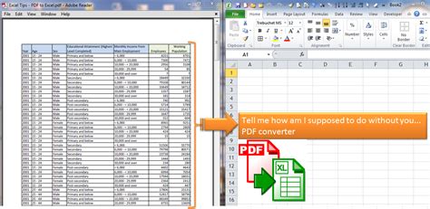 convert a pdf file to excel Doc
