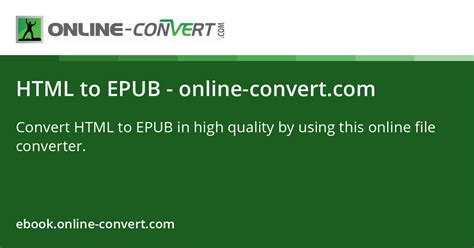 convert html to epub Reader