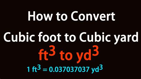 converting cubic feet to cubic yards