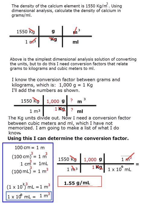 converting density