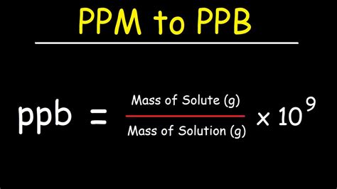 converting ppb to ppm