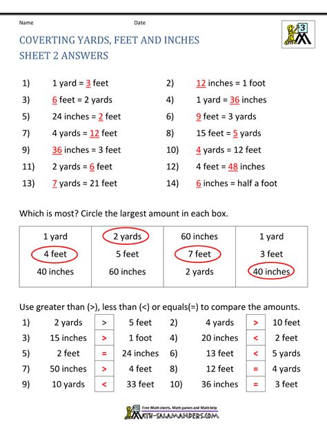 converting yards to feet