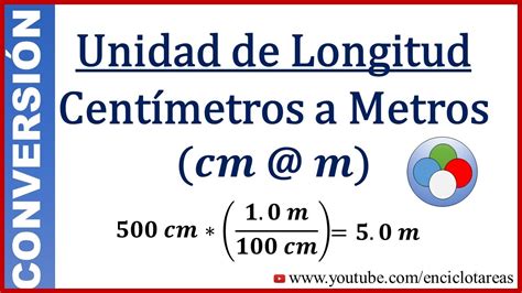 convertir centimetros en metros