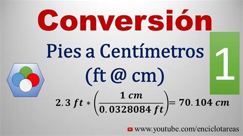 convertir centimetros en pies