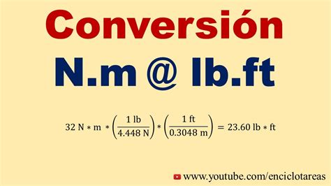 convertir n.m a lb.in