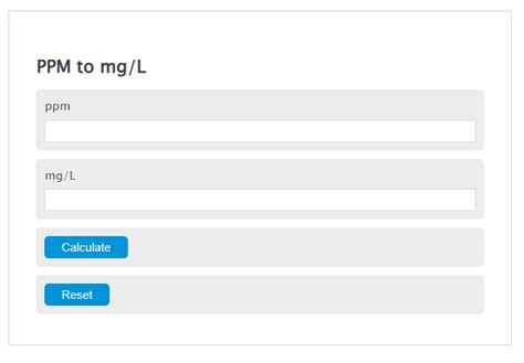 convertir ppm a mg/l