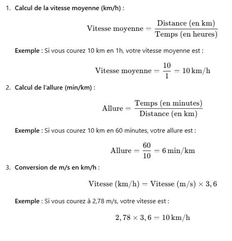 convertisseur min/km en km/h