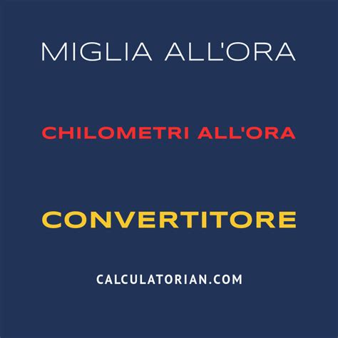 convertitore da miglia a chilometri