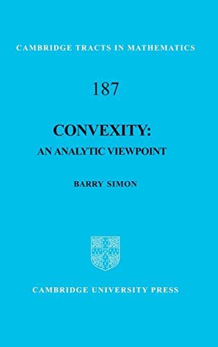 convexity cambridge tracts in mathematics pdf Epub