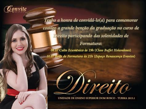 convites para formatura de direito