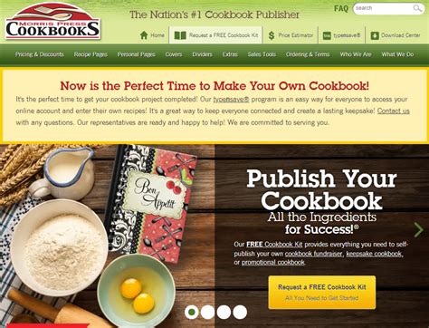 cookbook self publishing Epub