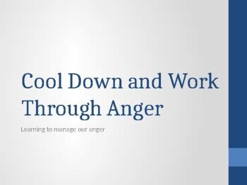 cool down and work through anger cool down and work through anger Kindle Editon