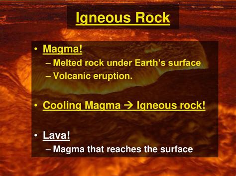 cooling of magma on earth's surface is what rock