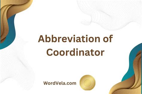 coordination abbreviation