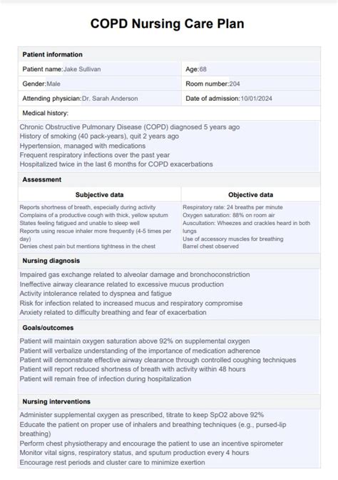 copd nursing care plan papers Reader