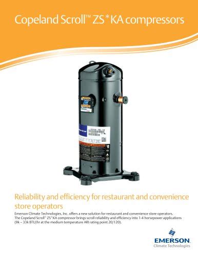 Copeland Scroll Compressor Catalogue