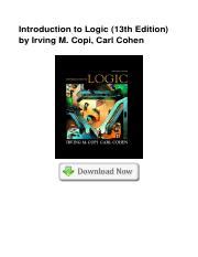 copi and cohen introduction to logic 13th edition pdf Kindle Editon