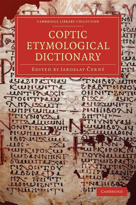 coptic etymological dictionary cambridge library collection linguistics Reader