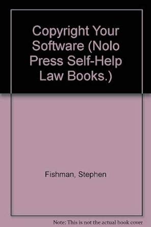 copyright your software nolo press self help law books PDF