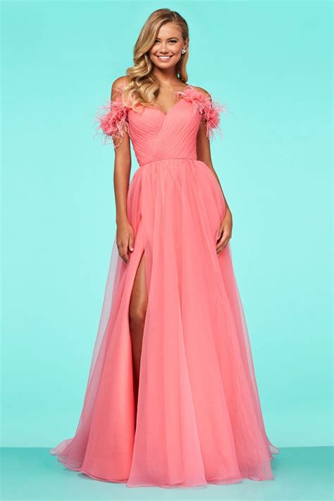 coral formal dress