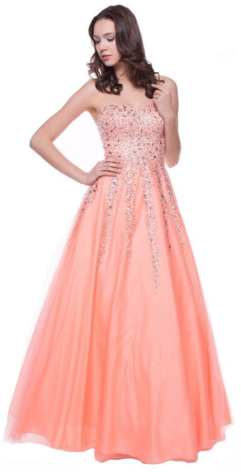 coral grad dresses