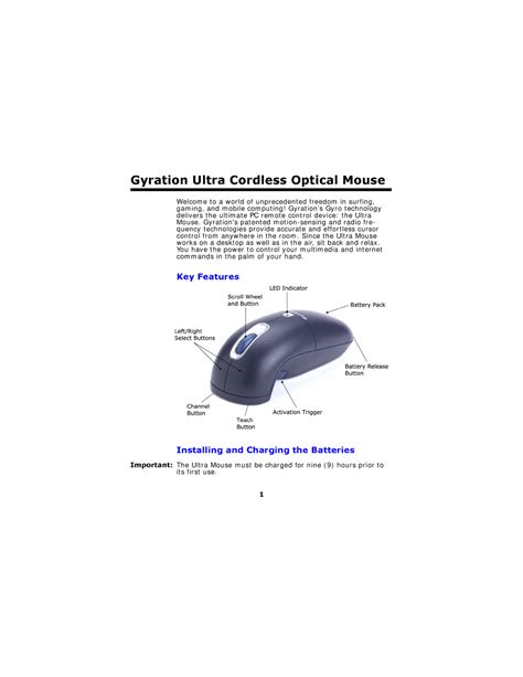 cordless optical mouse user guides Doc