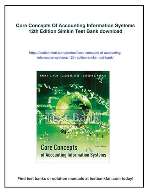 core concepts of accounting information systems 12th edition test PDF