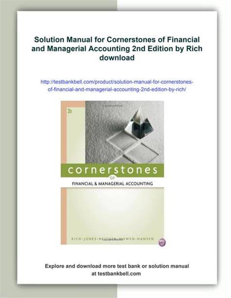 cornerstone exercise solution manual Kindle Editon