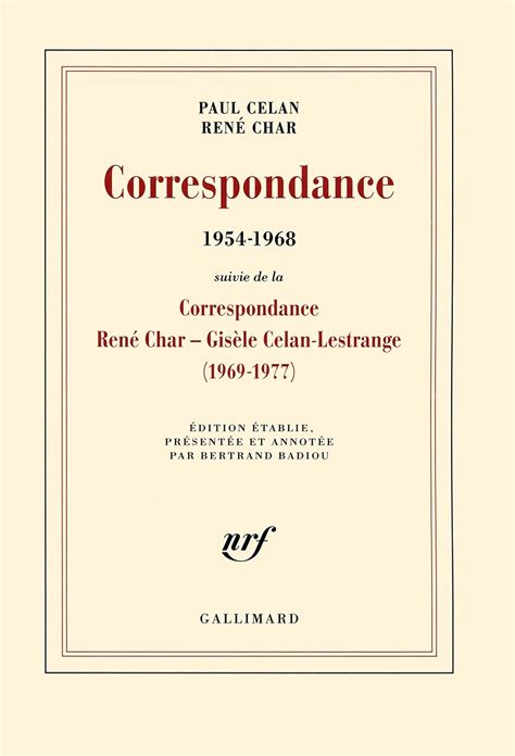 correspondance 1954 1968 celan paul Kindle Editon