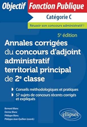 corrig es concours dadjoint administratif territorial Epub