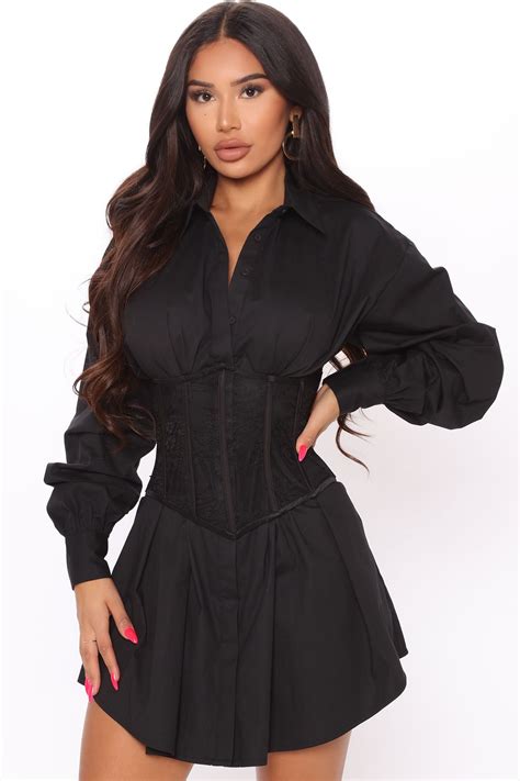 corset shirt dress