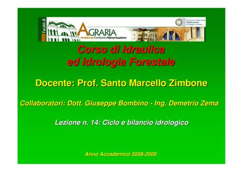 corso di idraulica ed idrologia forestale Epub