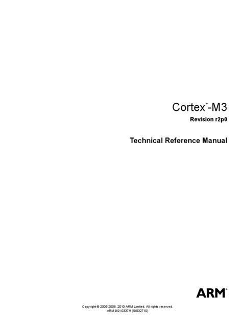cortex m3 technical reference manual Reader