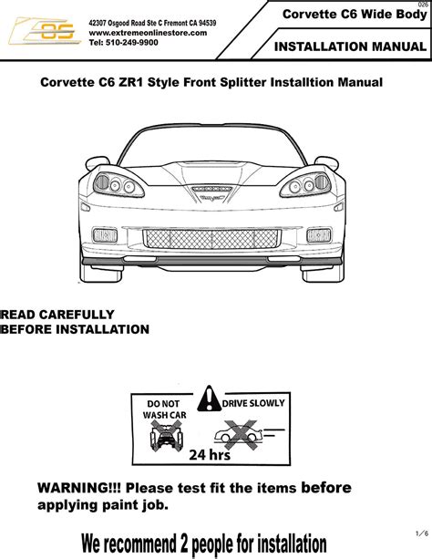 corvette c6 instruction manual PDF