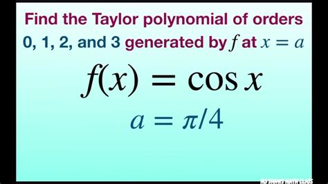 cos taylor polynomial