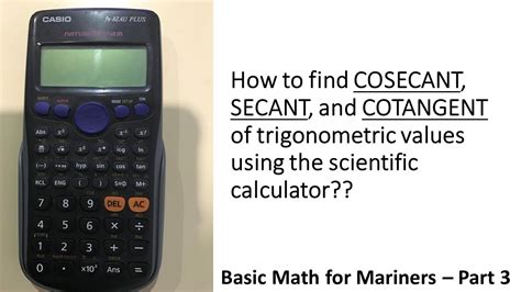 cosecant on calculator