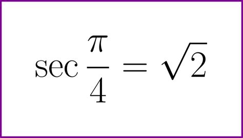 cosecant pi/4