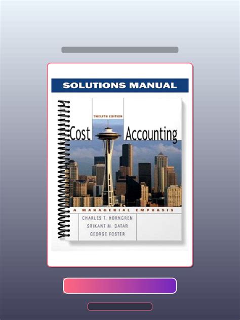 cost accounting 12th edition horngren solution Epub