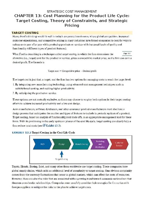 cost accounting blocher solution manual chapter 13 Kindle Editon