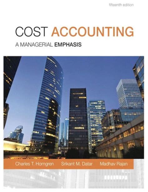 cost accounting edition charles horngren Kindle Editon