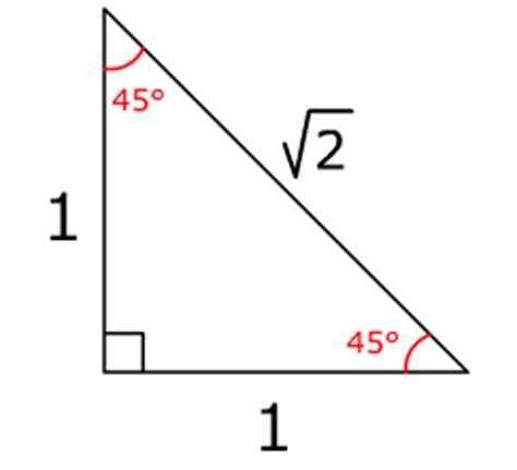 cotangent of 45 degrees