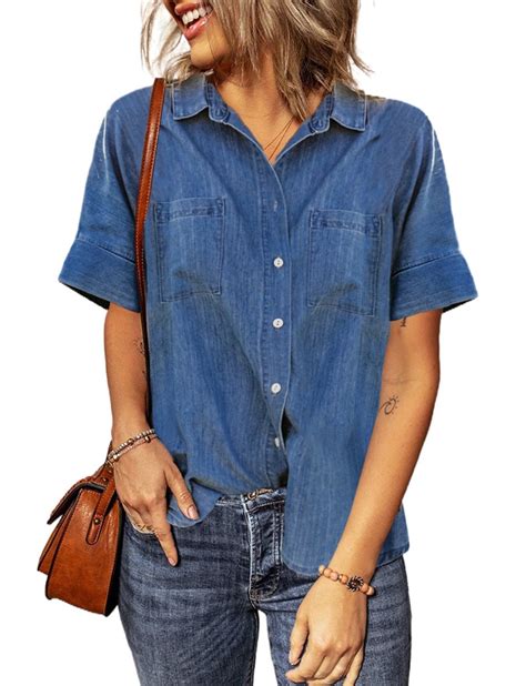 cotton button up shirt womens