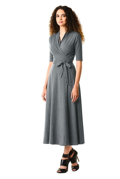 cotton wrap dress