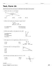 course 2 chapter 7 geometric figures answers test form 1a pdf PDF